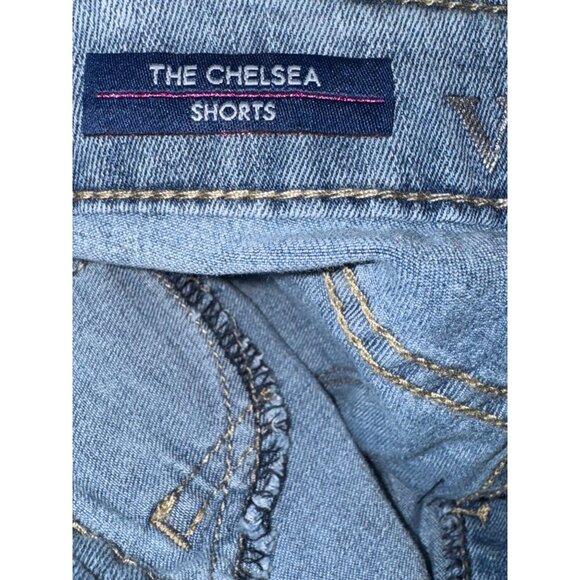 Vigoss Chelsea Girls Denim Shorts Adjustable Size 10 Regular Rise Super Stretch - Picture 2 of 5